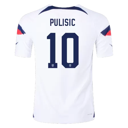 Men's Authentic PULISIC #10 USA Home Soccer Jersey Shirt 2022 World Cup 2022 - Pro Jersey Shop