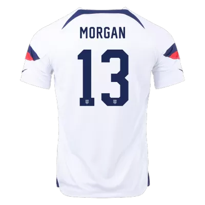 Men's MORGAN #13 USA Home Soccer Jersey Shirt 2022 - World Cup 2022 - Fan Version - Pro Jersey Shop