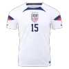 Men's RAPINOE #15 USA Home Soccer Jersey Shirt 2022 - World Cup 2022 - Fan Version - Pro Jersey Shop