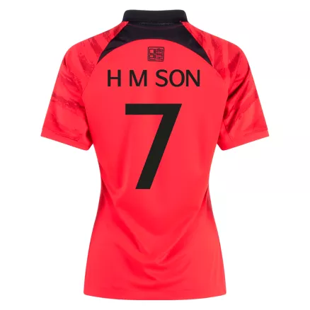 Women's H M SON #7 South Korea Home Soccer Jersey Shirt 2022 - Fan Version - Pro Jersey Shop