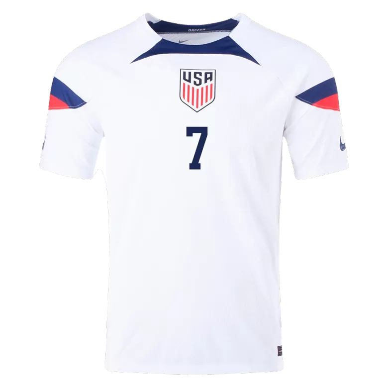Men's Authentic REYNA #7 USA Home Soccer Jersey Shirt 2022 World Cup 2022 - Pro Jersey Shop