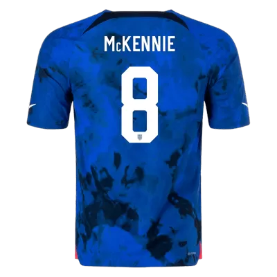 Men's Authentic McKENNIE #8 USA Away Soccer Jersey Shirt 2022 World Cup 2022 - Pro Jersey Shop