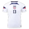 Men's MORGAN #13 USA Home Soccer Jersey Shirt 2022 - World Cup 2022 - Fan Version - Pro Jersey Shop