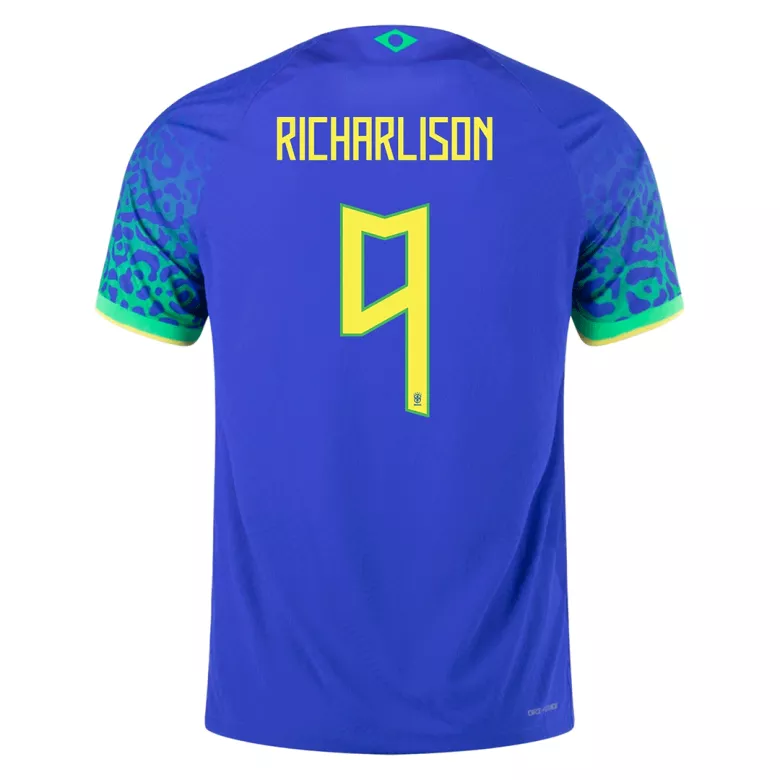 Men's Authentic RICHARLISON #9 Brazil Away Soccer Jersey Shirt 2022 - Pro Jersey Shop
