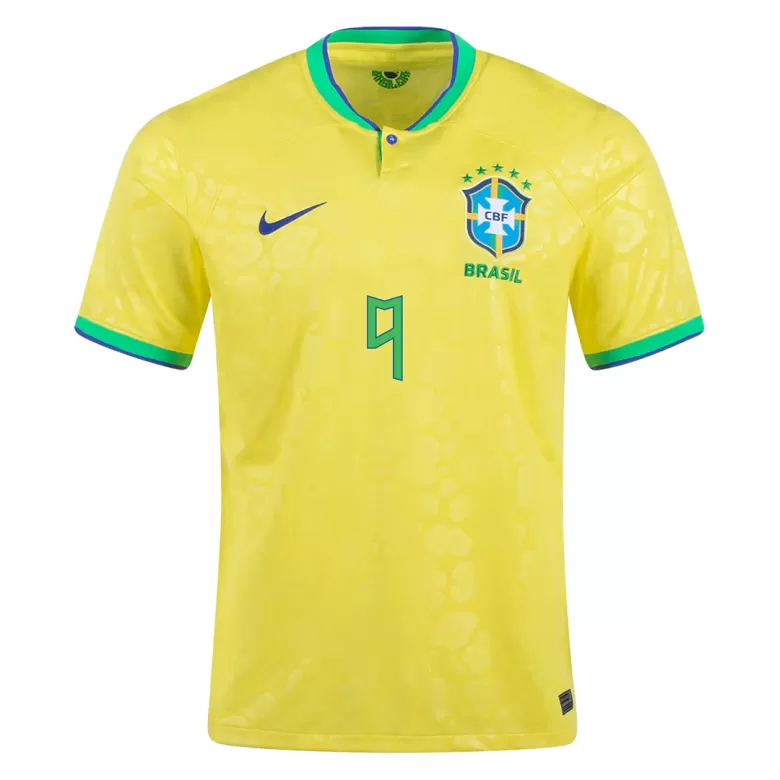 Men's RICHARLISON #9 Brazil Home Soccer Jersey Shirt 2022 - World Cup 2022 - Fan Version - Pro Jersey Shop