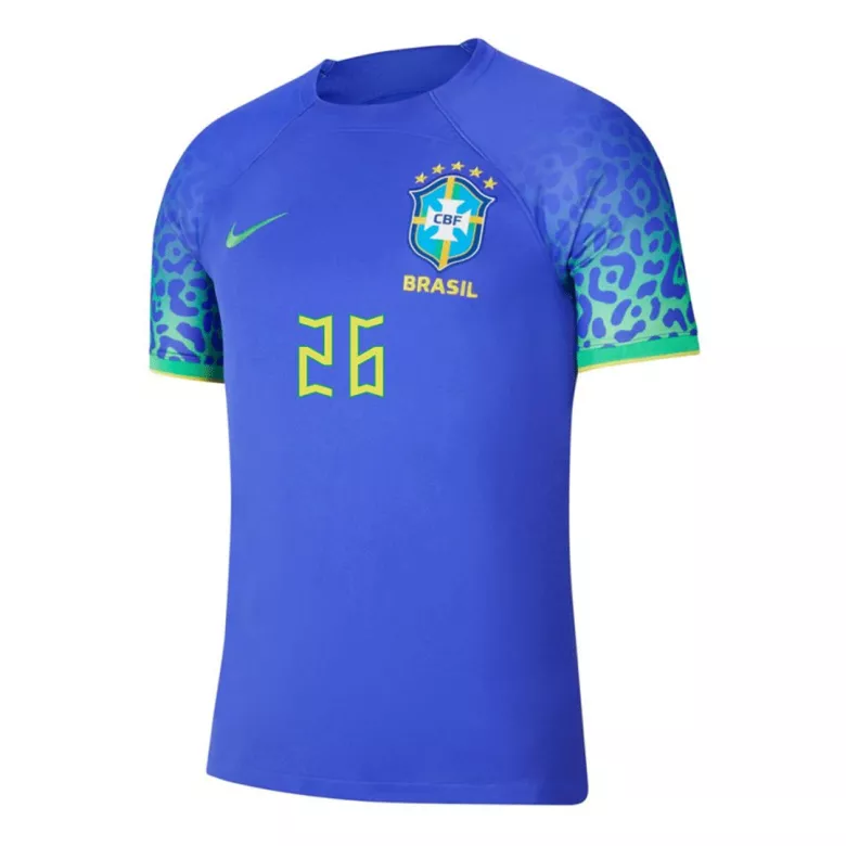 Men's RODRYGO #26 Brazil Away Soccer Jersey Shirt 2022 - World Cup 2022 - Fan Version - Pro Jersey Shop