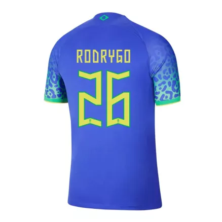 Men's Replica RODRYGO #26 Brazil Away Soccer Jersey Shirt 2022 - World Cup 2022 - Pro Jersey Shop