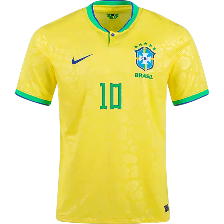 Men's NEYMAR JR #10 Brazil Home Soccer Jersey Shirt 2022 - World Cup 2022 - Fan Version - Pro Jersey Shop