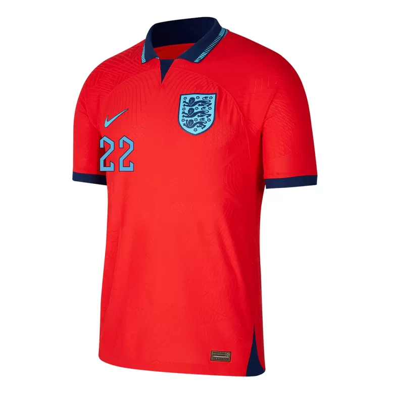 Men's Authentic BELLINGHAM #22 England Away Soccer Jersey Shirt 2022 World Cup 2022 - Pro Jersey Shop