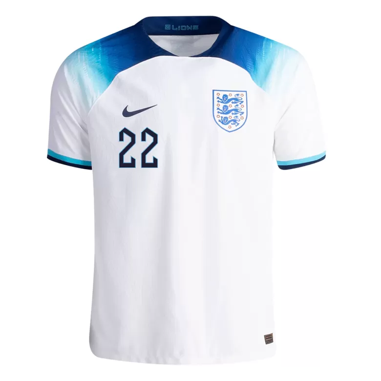 Men's Authentic BELLINGHAM #22 England Home Soccer Jersey Shirt 2022 World Cup 2022 - Pro Jersey Shop