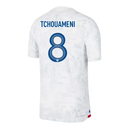 Men's Authentic TCHOUAMENI #8 France Away Soccer Jersey Shirt 2022 World Cup 2022 - Pro Jersey Shop