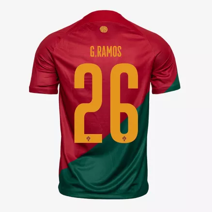 Men's G.RAMOS #26 Portugal Home Soccer Jersey Shirt 2022 - World Cup 2022 - Fan Version - Pro Jersey Shop
