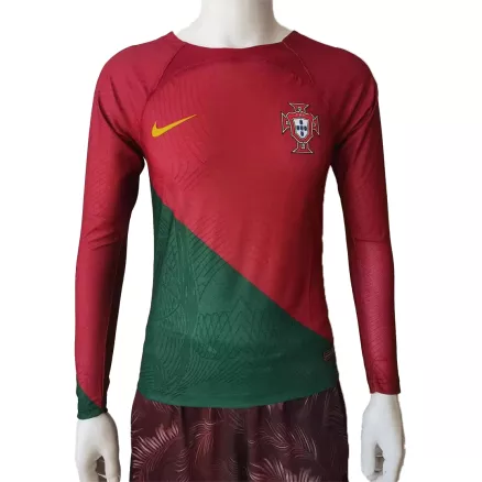 Men's Authentic Portugal Home Soccer Long Sleeves Jersey Shirt 2022 - World Cup 2022 - Pro Jersey Shop