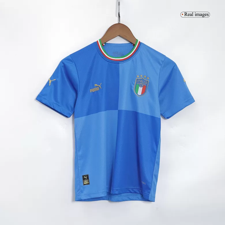 Kids Italy Home Soccer Jersey Kit (Jersey+Shorts) 2022 - Pro Jersey Shop