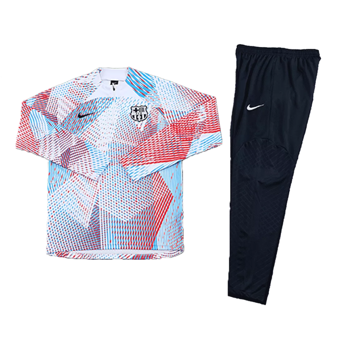 Men's Barcelona Zipper Tracksuit Sweat Shirt Kit (Top+Trousers) 2022/23 Nike - Pro Jersey Shop