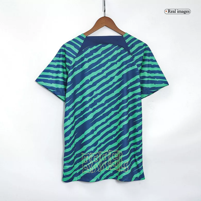 Men's Brazil Pre-Match Training Soccer Jersey Shirt 2022 - Fan Version - Pro Jersey Shop