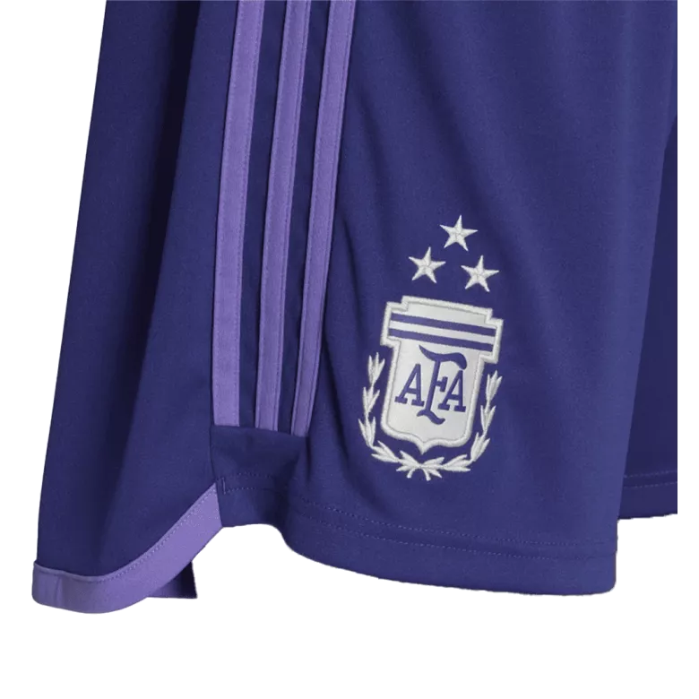 Men's Argentina Three Stars Edition Away Soccer Jersey Whole Kit (Jersey+Shorts+Socks) 2022 - World Cup 2022 - Fan Version - Pro Jersey Shop
