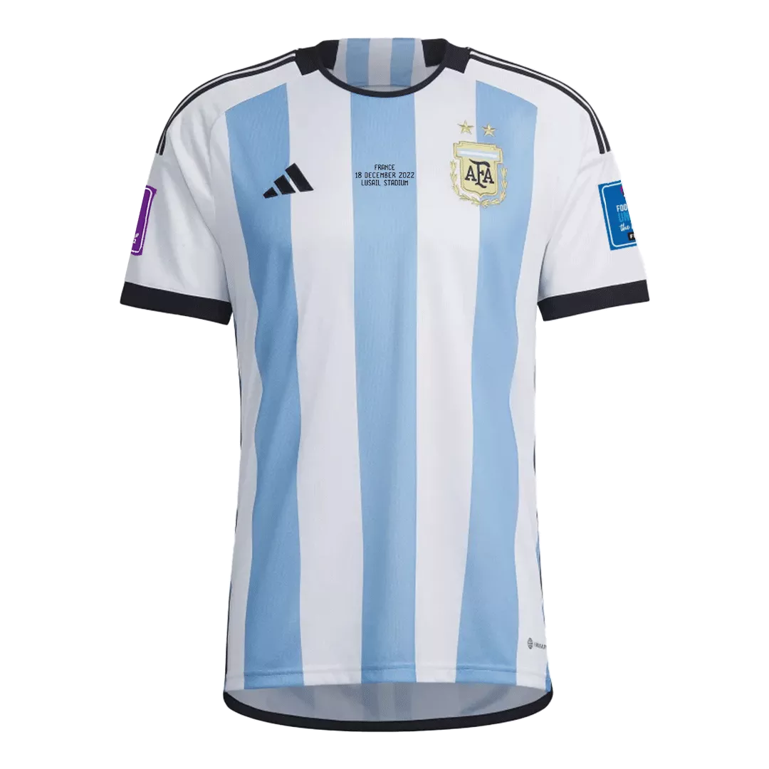 Men's Replica Argentina Final Edition Home Soccer Jersey Shirt 2022 Adidas - World Cup 2022 - Pro Jersey Shop
