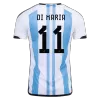 Men's DI MARIA #11 Argentina 3 Stars Home Soccer Jersey Shirt 2022 - Fan Version - Pro Jersey Shop