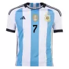 Men's DE PAUL #7 Argentina 3 Stars Home Soccer Jersey Shirt 2022 - Fan Version - Pro Jersey Shop