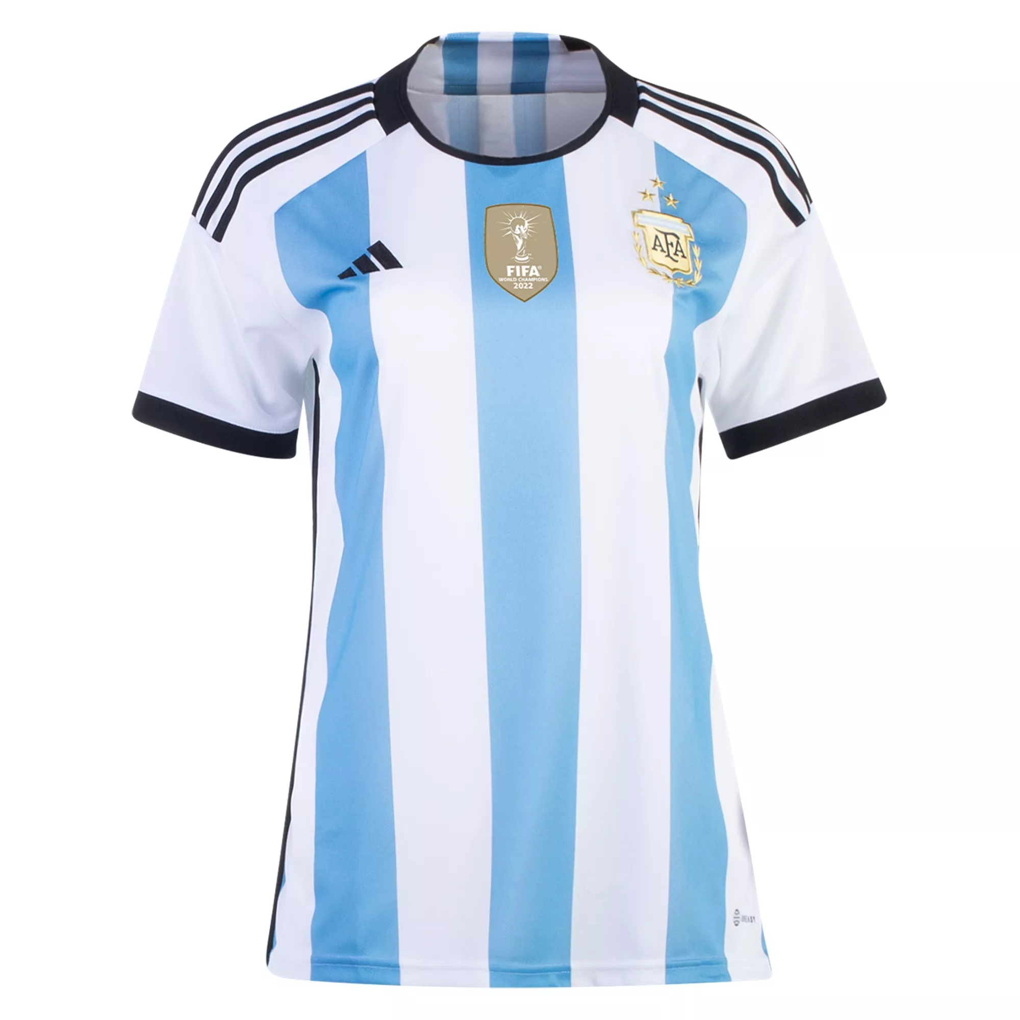 Women's Replica Argentina Three Stars Champion Edition Home Soccer Jersey Shirt 2022 Adidas - World Cup 2022 - Pro Jersey Shop