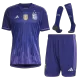Men's Replica Argentina Three Stars Edition Away Soccer Jersey Whole Kit (Jersey+Shorts+Socks) 2022 - World Cup 2022 - Pro Jersey Shop