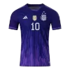 Men's Authentic Messi #10 Argentina Three Stars Edition Away Soccer Jersey Shirt 2022 World Cup 2022 - Pro Jersey Shop