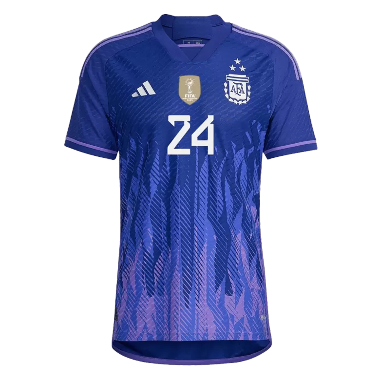 Men's Authentic E. FERNANDEZ #24 Argentina Away Soccer Jersey Shirt 2022 World Cup 2022 - Pro Jersey Shop