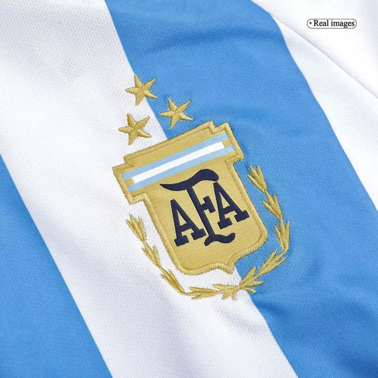 Men's SignMESSI #10 Argentina 3 Stars Home Soccer Jersey Shirt 2022 - World Cup 2022 - Fan Version - Pro Jersey Shop