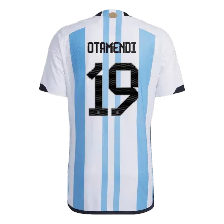 Men's Authentic OTAMENDI #19 Argentina 3 Stars Home Soccer Jersey Shirt 2022 World Cup 2022 - Pro Jersey Shop