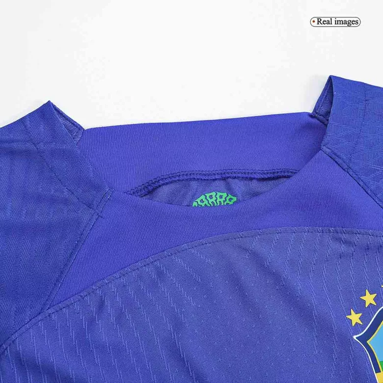 Men's Authentic Brazil Away Soccer Long Sleeves Jersey Shirt 2022 - World Cup 2022 - Pro Jersey Shop