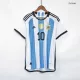 Men's Authentic MESSI #10 Argentina Three Stars Champion Edition Home Soccer Jersey Shirt 2022 Adidas World Cup 2022 - Pro Jersey Shop