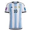 Men's SignMESSI #10 Argentina 3 Stars Home Soccer Jersey Shirt 2022 - World Cup 2022 - Fan Version - Pro Jersey Shop