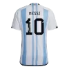 Men's SignMESSI #10 Argentina 3 Stars Home Soccer Jersey Shirt 2022 - World Cup 2022 - Fan Version - Pro Jersey Shop