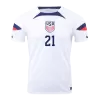 Men's WEAH #21 USA Home Soccer Jersey Shirt 2022 - World Cup 2022 - Fan Version - Pro Jersey Shop