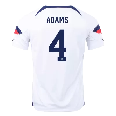 Men's ADAMS #4 USA Home Soccer Jersey Shirt 2022 - World Cup 2022 - Fan Version - Pro Jersey Shop