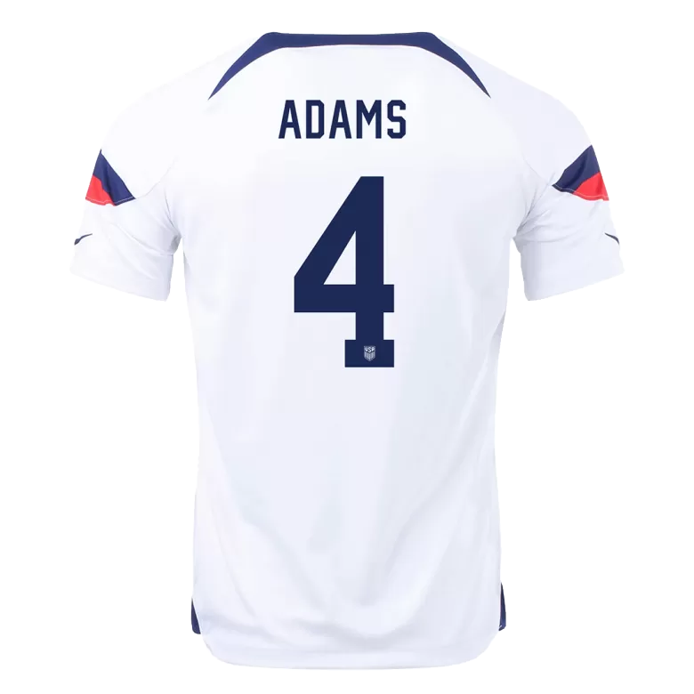 Men's ADAMS #4 USA Home Soccer Jersey Shirt 2022 - World Cup 2022 - Fan Version - Pro Jersey Shop