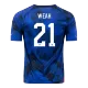 Men's WEAH #21 USA Away Soccer Jersey Shirt 2022 - World Cup 2022 - Fan Version - Pro Jersey Shop