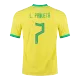 Men's Replica L. PAQUETÁ #7 Brazil Home Soccer Jersey Shirt 2022 Nike - World Cup 2022 - Pro Jersey Shop