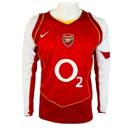 Men's Retro 2004/05 Arsenal Home Long Sleeves Soccer Jersey Shirt - Fan Version - Pro Jersey Shop