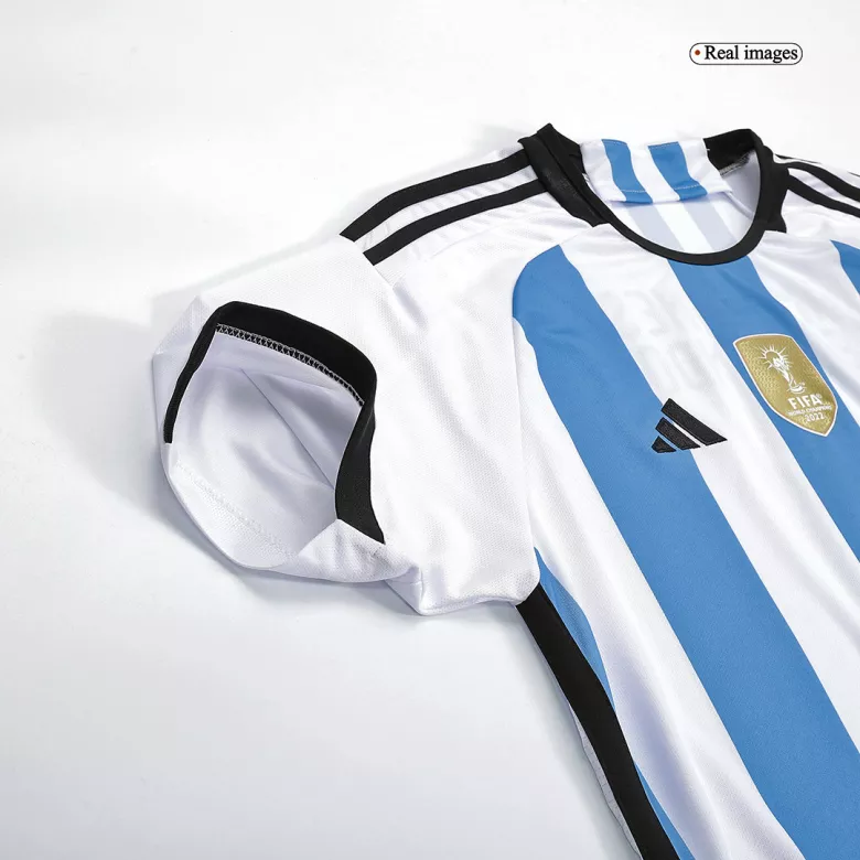 Men's Argentinas Argentina 3 Stars Home Soccer Jersey Shirt 2022 - Fan Version - Pro Jersey Shop