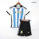 Kids Argentina 3 Stars Home Soccer Jersey Kit (Jersey+Shorts) 2022 - Pro Jersey Shop