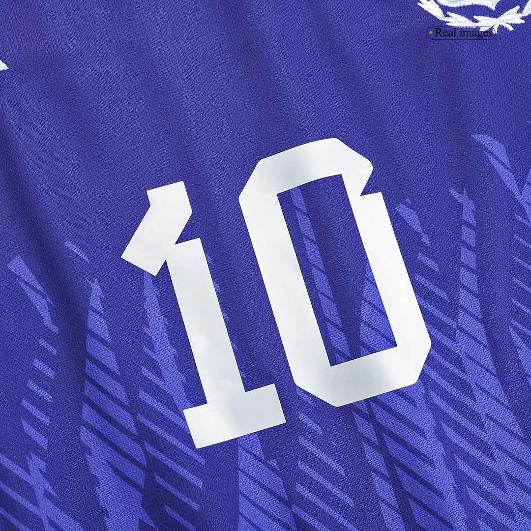 Men's Replica MESSI #10 Argentina Three Stars Champion Edition Away Soccer Jersey Shirt 2022 Adidas - World Cup 2022 - Pro Jersey Shop