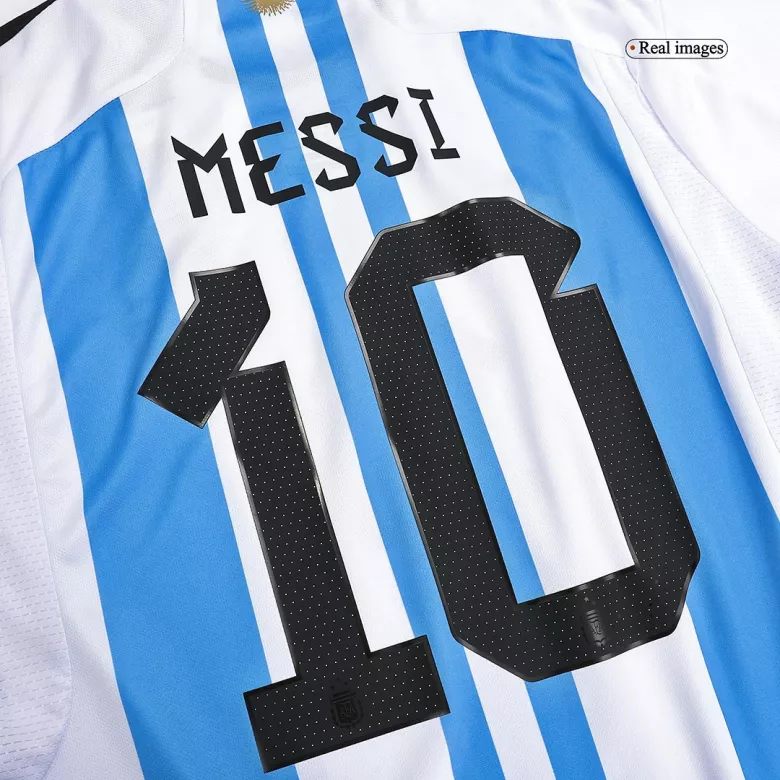 Men's MESSI #10 Argentina Three Stars Edition Home Soccer Jersey Shirt 2022 - Fan Version - Pro Jersey Shop