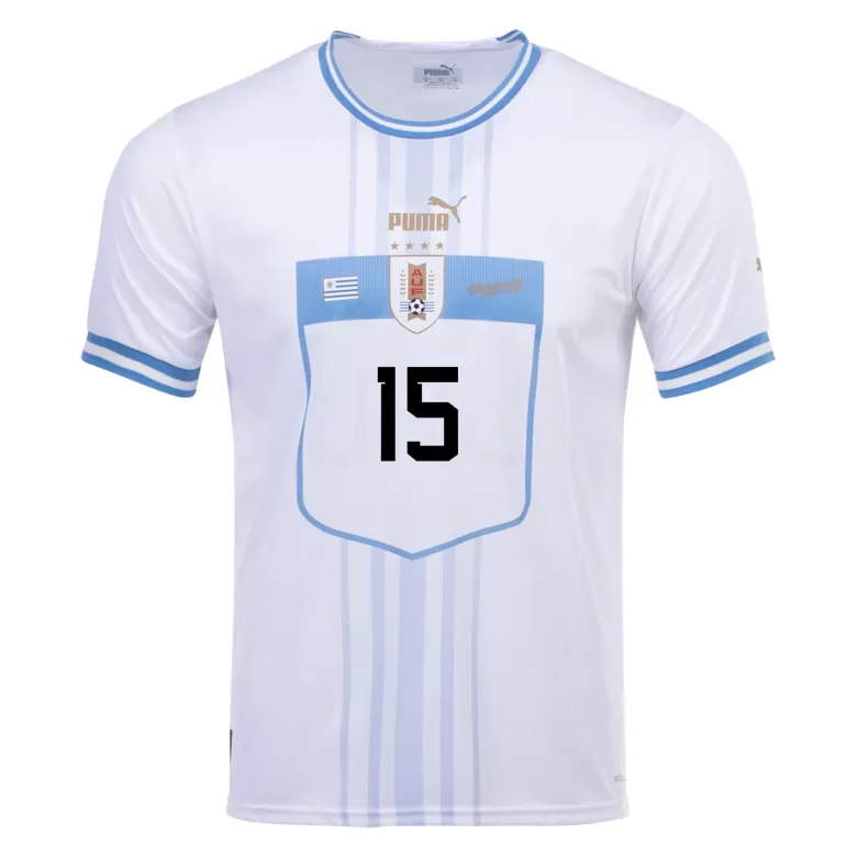Men's F. VALVERDE #15 Uruguay Away Soccer Jersey Shirt 2022 - World Cup 2022 - Fan Version - Pro Jersey Shop