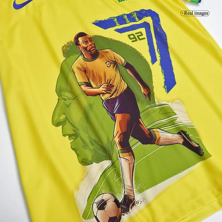 Men's Retro 2022 PELÉ Commemorative Brazil Home Soccer Jersey Shirt - Pro Jersey Shop