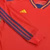 Men's Spain Home Long Sleeves Soccer Jersey Shirt 2022 - World Cup 2022 - Fan Version - Pro Jersey Shop