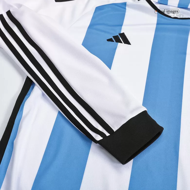 Men's Argentina Three Stars Home Long Sleeves Soccer Jersey Shirt 2022 - World Cup 2022 - Fan Version - Pro Jersey Shop