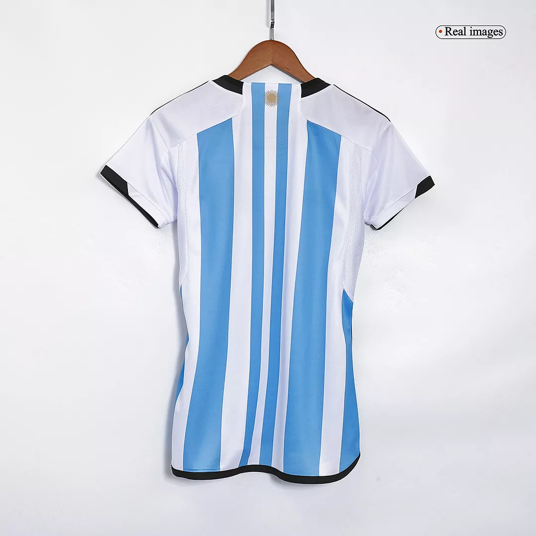 Women's Replica Argentina Three Stars Champion Edition Home Soccer Jersey Shirt 2022 Adidas - World Cup 2022 - Pro Jersey Shop