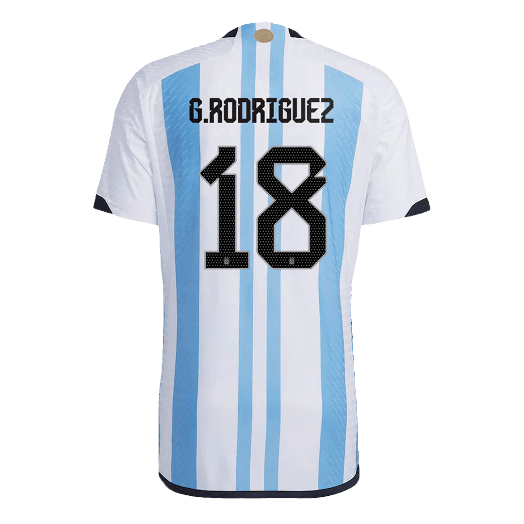 Men's G. RODRIGUEZ #18 Argentina Home Jersey Shirt 2022 Adidas Cup 2022 | Pro Jersey Shop